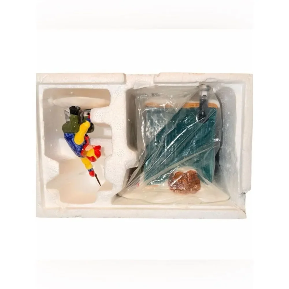 Dept 56 Snow Village Fresh Frozen Fish #5163-2 Retired 1990 Set of 2 Vintage EXC